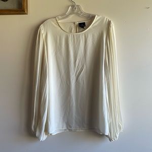 White cream colored Blouse, size Large.